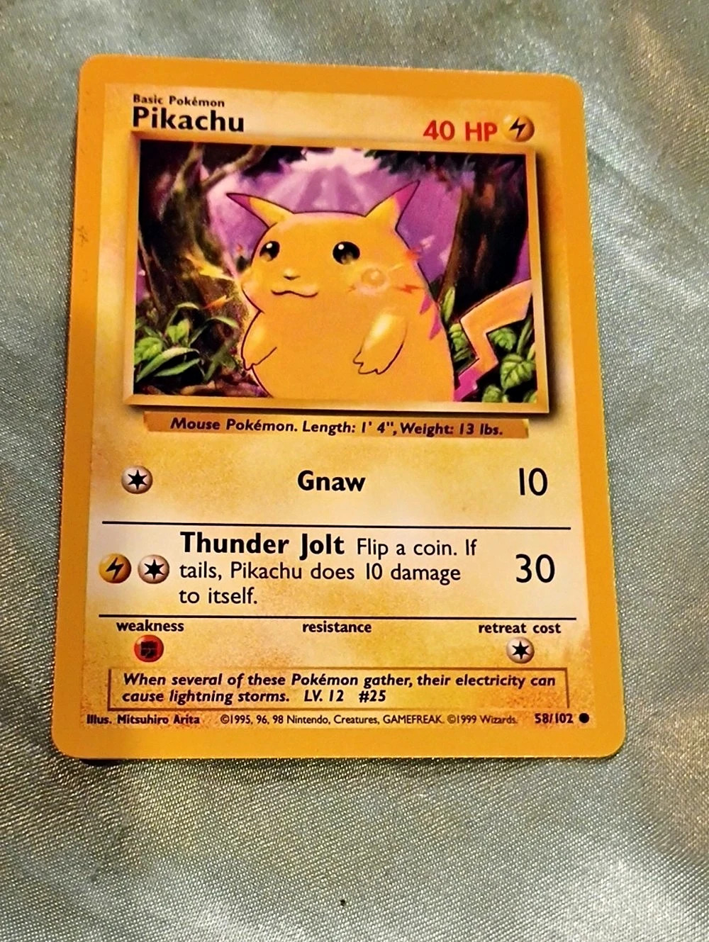Pokémon Pikachu 40 HP, Base Set 58/102